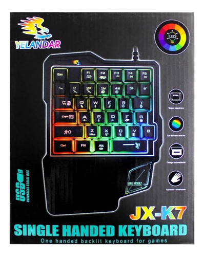 Oem Teclado Una Mano Yelandar Jx-k7