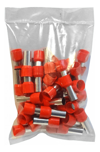 Rojo 50,0mm2 20/36,0mm 50-unid Awg1 Ferrules Terminal Aislad