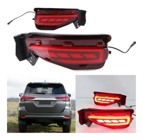 Tragaluces Parachoque Rbl Led-neón Toyota Fortuner 2017-2020