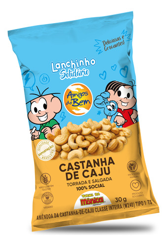 Castanha De Caju Torrada E Salgada 30 G - Turma Da Mônica