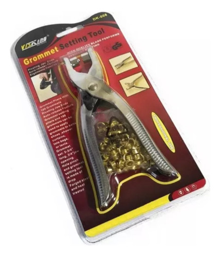 Pinza Colocadora De Ojalillos 8 Mm Y 100 Ojalillos