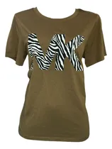 Comprar Playera Michael Kors De Dama Talla M Original Color Café.