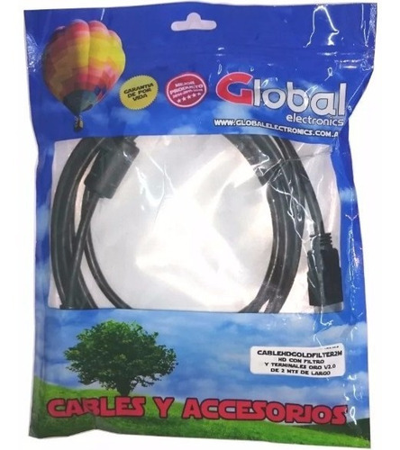 Cable Hdmi 2mts 3d Full Hd 1080p Dvd Blu-ray Ps3 Ps4