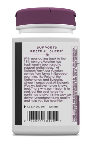 Natures Way Valerian Extract De Valeriana 90caps Veg Sabor Neutro