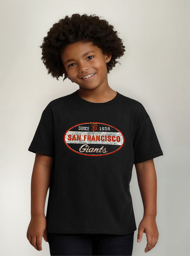 Playera Dtf Niño Beisbol San Francisco Gigantes Baseball 2
