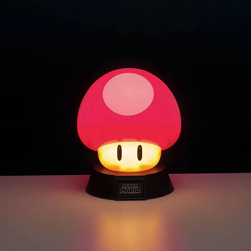 Lámpara Coleccionable Hongo Rojo 3d (super Mario Bros.)