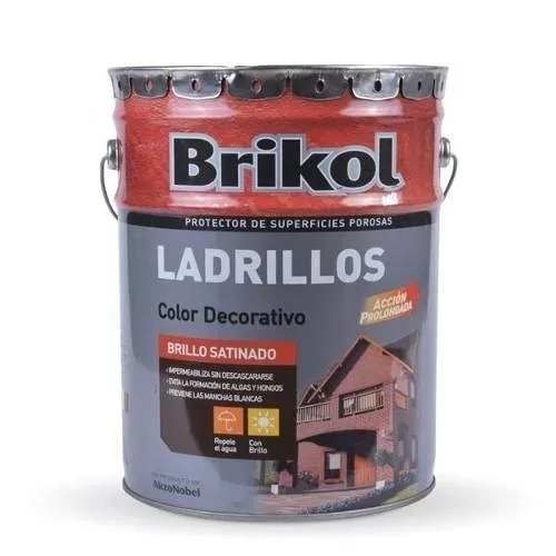 Brikol Ladrillos Satinado 20lt  Incoloro +pincel 10envios
