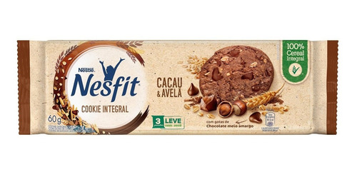 Imagem 3 de 6 de Cookie Nesfit Cacau E Avelã 60g