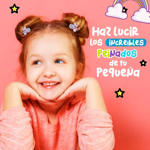 Set 6 Ligas Para Cabello Elastica Accesorio Cute T-625 T-623