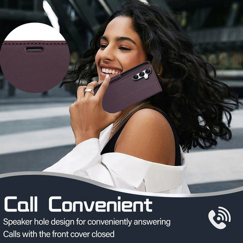 Funda De Piel Tipo Cartera Con Tapa Para Samsung Galaxy A56 A36 A26 A16 A06