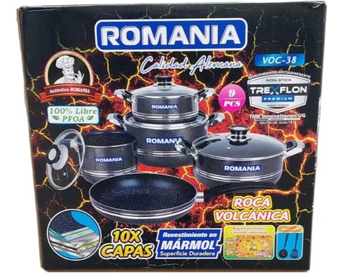 Set De Ollas Romania X5 Ud.