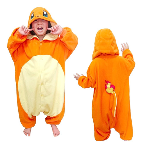 Pijama Disfraz Para Niños Charmander Kigurumi Enteritos