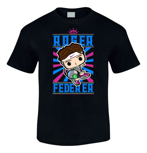 Camiseta Roger Federer Tenis Edicion Black Series Pop Fk