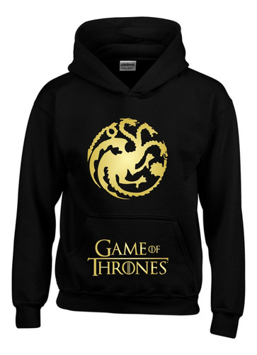 Game Of Thrones  House Targaryen Dorado Buzo Capota Gildan 