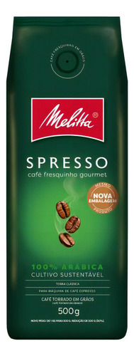 Café Torrado Em Grãos Spresso P/ Café Expresso Melitta 500g