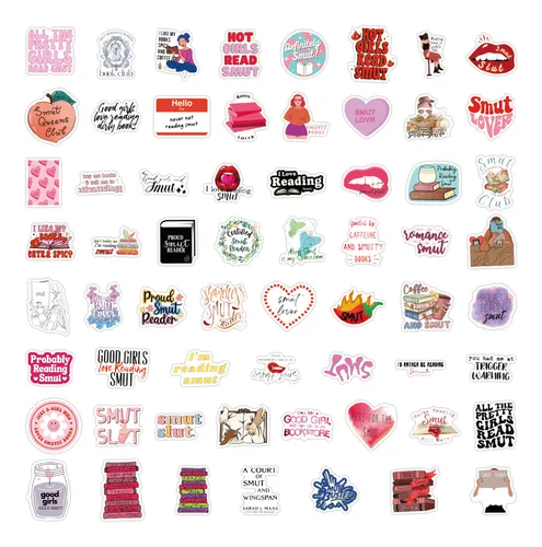 Porn Smut-a, 60 Hojas, 60 Pegatinas Rosas Con Forma De Libro