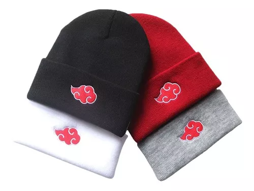 Gorro Cirúrgico, Nuvem Vermelha Naruto Akatsuki, Preto - ToucaTop