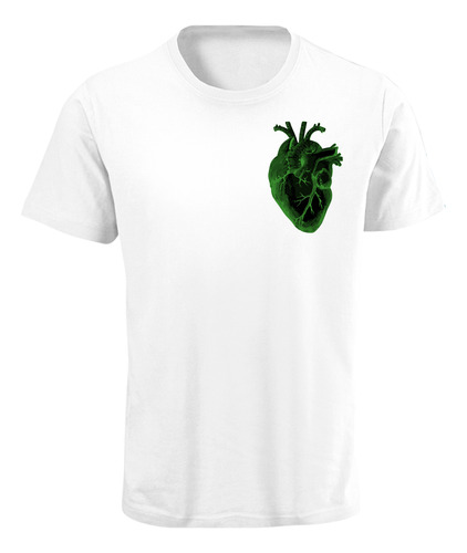 Playera Con Diseño De Corazón Verde