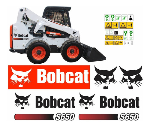 Kit Adesivo Mini Carregadeira Bobcat S650 + Etiquetas Mk