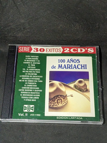 Cd  100 Anos De Mariachi  Vicente Fernandez     Supercultu