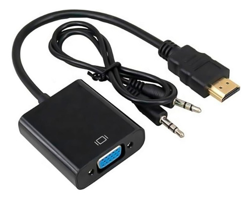 Cable Adaptador Hdmi A Vga Conversor Notebook Pc Playstation Negro