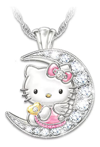 Hermoso Collar De Fantasía Diseño Hello Kitty Niña O Mujer