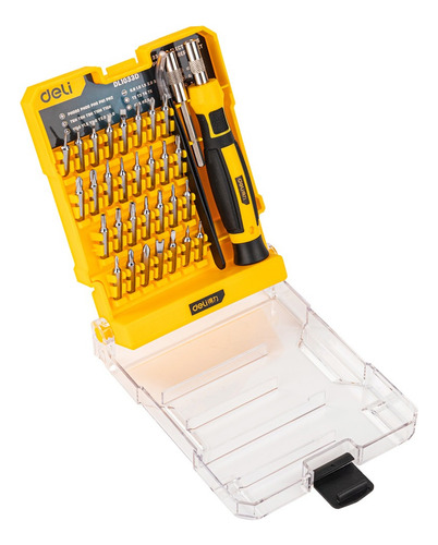 Deli Juego De Destornilladores De Precisión 33 Pzs Edl-1033d