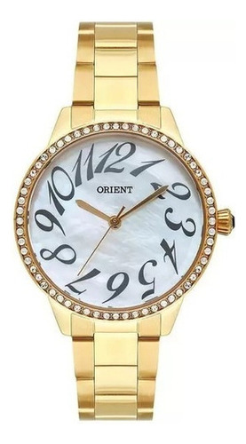 Relógio Orient Feminino Dourado Madreperola Fgss0169