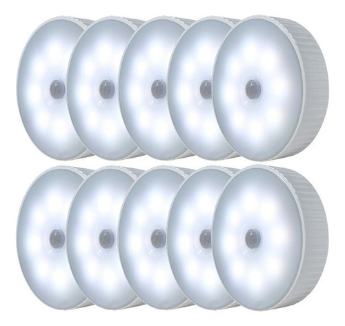 Luminária Sensor Movimiento 10 Pza Closet Alacenas Cocinas U