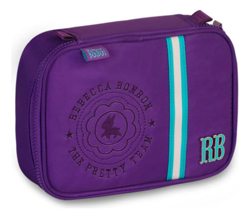 Mochila Rebecca Bonbon Costas Estojo Box Escolar Juvenil Cor Roxo