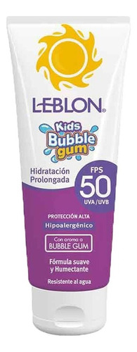 Bloqueador Solar Leblon 190g Fps 50 Kids Bubble Gum