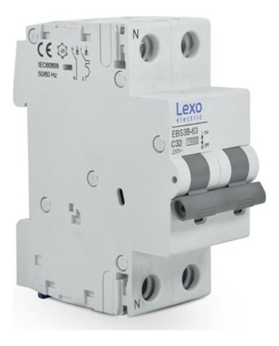 Interruptor Automatico 1p+n 25a C 10ka Ebs3b-63 Lexo