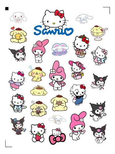 Plantilla De Sticker Nuevo Sanrio Kuromi Melody Kitty