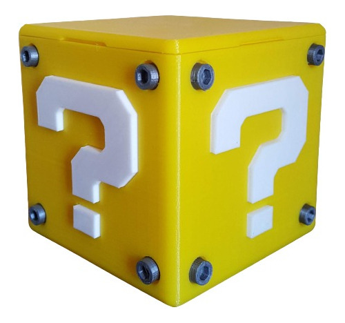 Caja Bloque Incognito Mario Bros 10x10x10cm - Impresion 3d