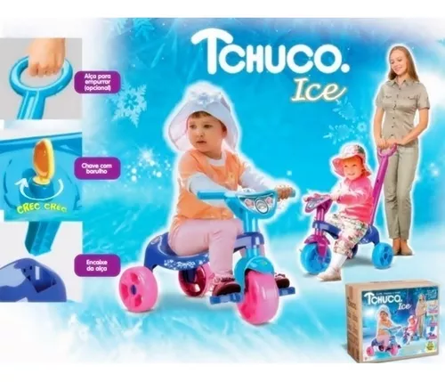 Triciclo Motoca Infantil Ice Com Haste Tchuco Samba Toys - WebContinental