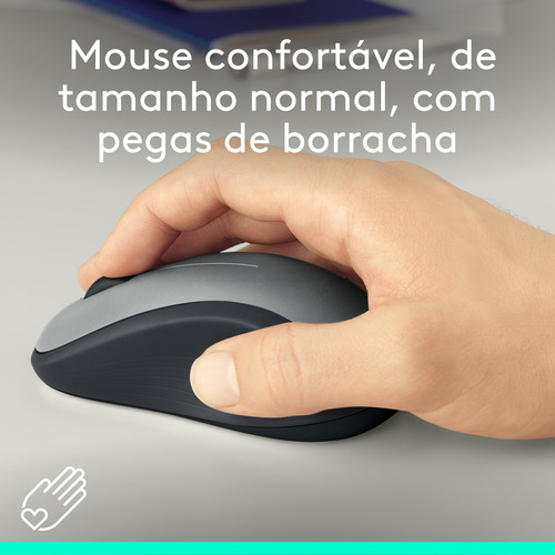 Mouse Sem Fio Logitech M310 Preto Preto