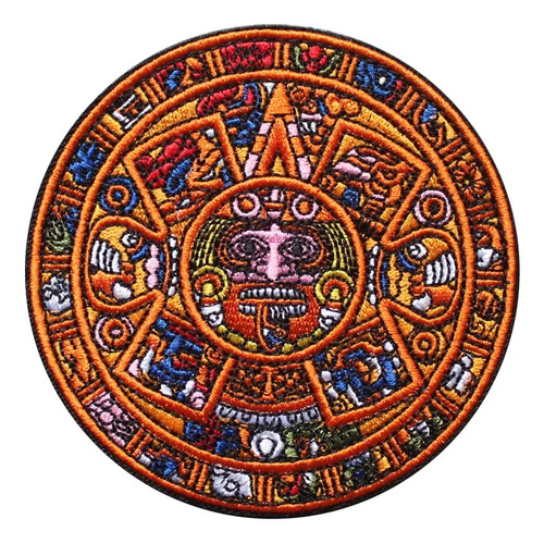 Parche Calendario Azteca Bordado Para Ropa O Accesorios