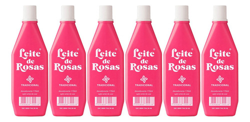 6x Desodorante Leite De Rosas + Proteção P/ Sua Pele 170ml