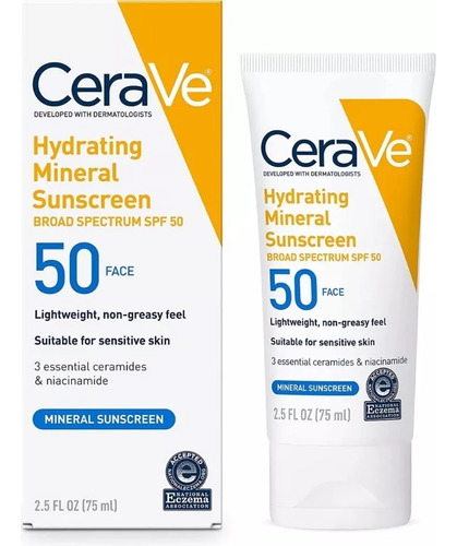 Cerave Mineral De Protección Solar Hidratante Spf50 Rostro