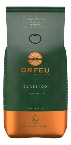 Café em Grãos Orfeu Clássico 1kg Torra Média 100% Arábica
