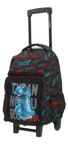 Mochila Xtrem Run Dino Skull Dinosaurio Carro Ruedas 28lts