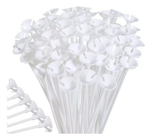 Palos Para Globos X25 Unidades( Blanco Y De Colores)