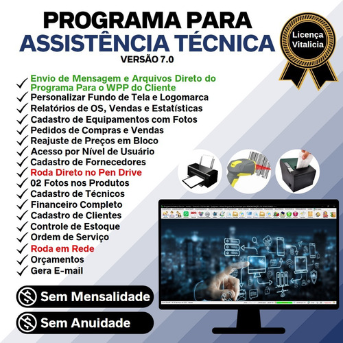 Programa Assistência Técnica Os Informática + Vendas V7.0 W