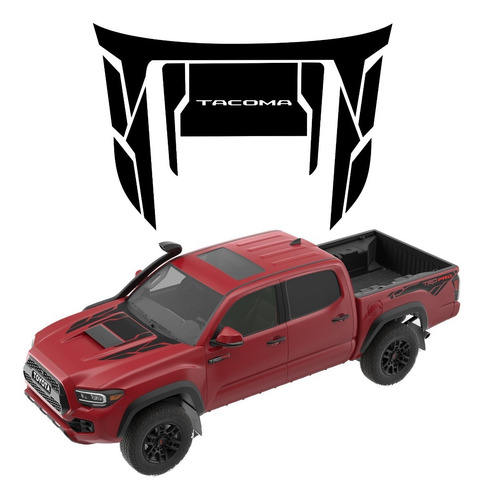 Sticker Calca Cofre  Con Toma De Aire Toyota Tacoma