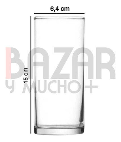 Imagen 3 de 3 de Vaso Jamaica Rigolleau 350ml Vidrio Trago Largo Caja X48 U