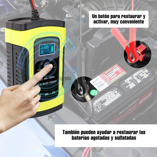 Imagen 9 de 10 de Cargador Rapido Bateria Auto Automatico 110 V A 220 V A 12 V