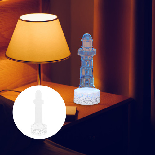Lámpara De Luz Nocturna 3d Illusion Light 3d Lighthouse Cart