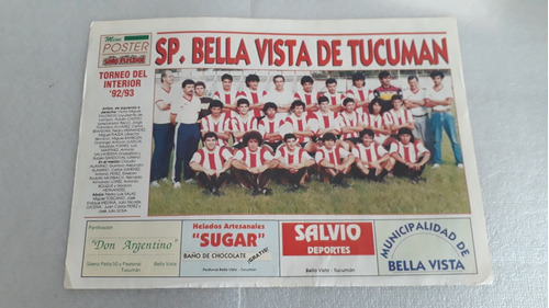 Póster Bella Vista De Tucumán  Año 1992