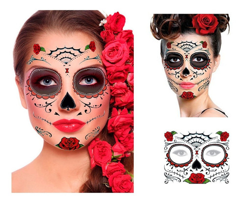 Coco Catrina Mexicana Calavera Maquillaje Con Tatuaje Tempo | Cuotas sin  interés