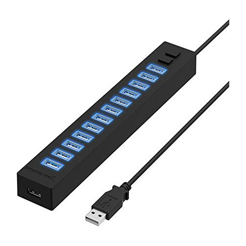 Concentrador Usb 2.0 De Alta Velocidad Sabrent De 13 Puertos